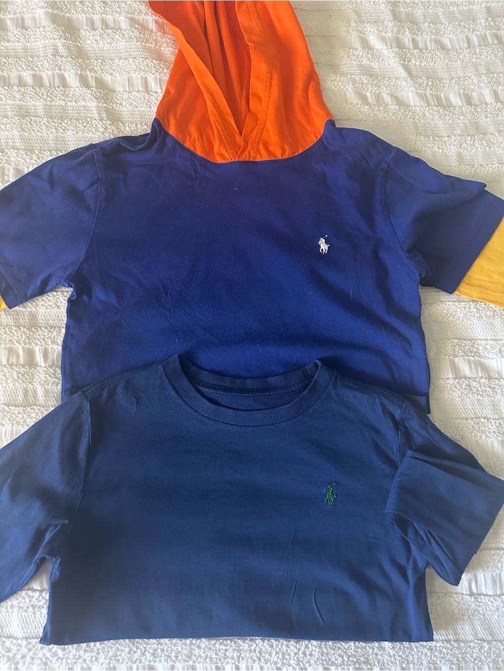 Polo by Ralph Lauren Kids Navy & Orange Short-Sleeve Hooded Tee. All for 20.00